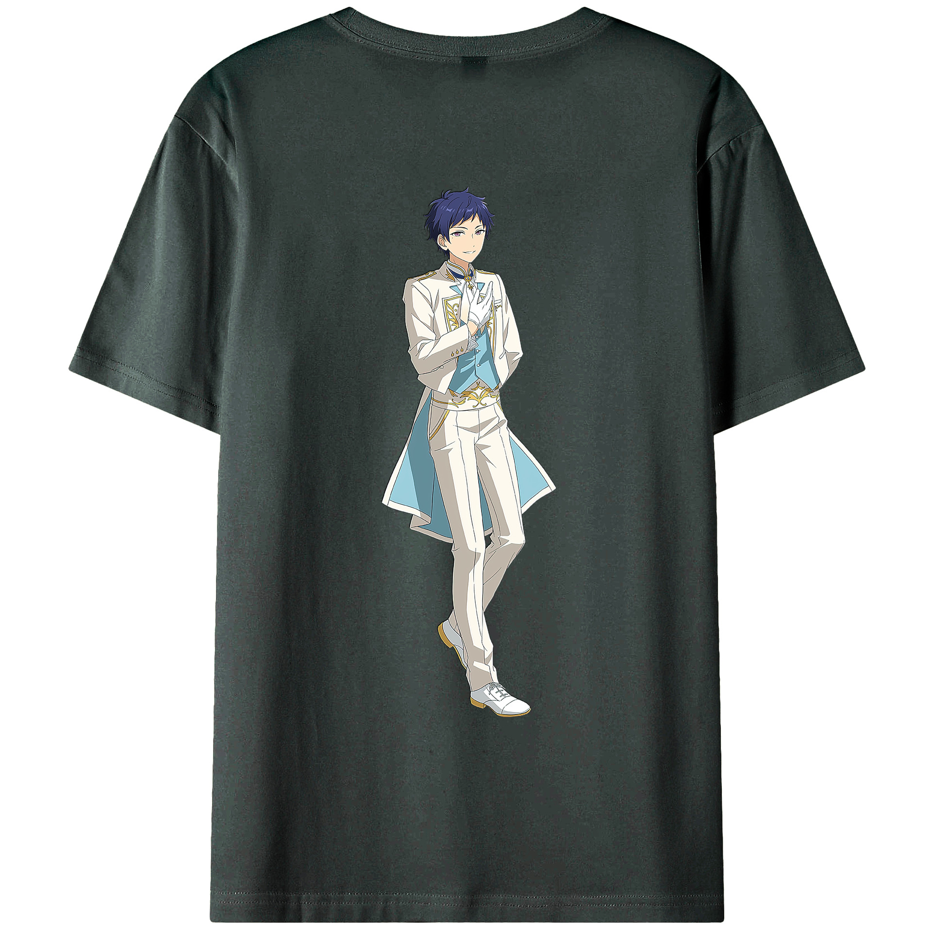 （画像用） あんさんぶるスターズ! Ensemble Stars 綿100％ メンズ半袖Tシャツ（バックプリント） 通気性